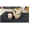Image 4 : Erphila Germany Ceramic Pig Teapot with Removable Head Lid
