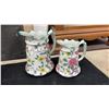 Image 4 : Old Foley Chinese Rose Pattern Bowl, Two Pitchers, and Serving Spoons