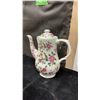 Image 5 : Old Foley Chinese Rose Coffee Pot, Creamer, Sugar Bowl, and Tray Set