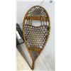Image 3 : Traditional Wooden Snowshoe and .50 Caliber Army Green Metal Ammo Box