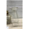 Image 4 : Oil Lamp Lot with Copper Wall-Mount Lamp, Glass Base Lamp, and Extra Chimney