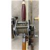 Image 5 : Collection of 4 Vintage Fishing Rods and Reels Including Johnson Laker Model 140 and More