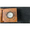 Image 3 : Chinese Needham Wood and Brass Portable Compass Sundial with Traditional Characters 4.5" from