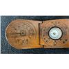 Image 4 : Chinese Needham Wood and Brass Portable Compass Sundial with Traditional Characters 4.5" from