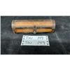 Image 1 : Antique Wooden Dome-Top Box with Metal Banding and Iron Strap Closure 7"