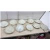 Image 1 : 10 Frosted Glass Flush Mount Ceiling Light Fixtures with Chrome Clips, Approx 11" Diameter