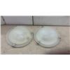 Image 4 : 10 Frosted Glass Flush Mount Ceiling Light Fixtures with Chrome Clips, Approx 11" Diameter