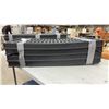 Image 2 : 2 Black Plastic Shelving Units, 5 Shelves 17 x 35" Some Damage on Shelves