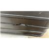 Image 6 : 2 Black Plastic Shelving Units, 5 Shelves 17 x 35" Some Damage on Shelves