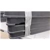 Image 8 : 2 Black Plastic Shelving Units, 5 Shelves 17 x 35" Some Damage on Shelves