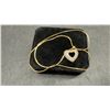 Image 6 : New 18K Gold-Plated 25mm Simulated Diamond Heart Cluster Necklace with 19" Chain