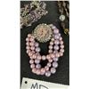 Image 2 : Collection of Vintage Costume Jewelry Necklaces and Bracelet, 5 Pieces