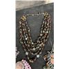 Image 5 : Collection of Vintage Costume Jewelry Necklaces and Bracelet, 5 Pieces