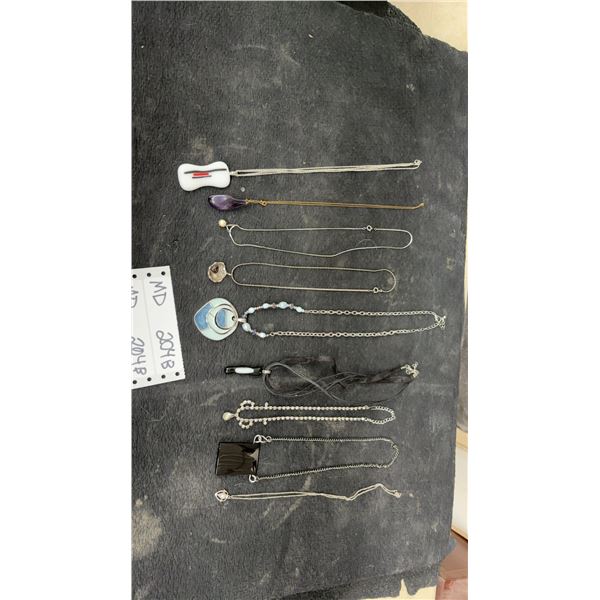 Collection of Costume Jewelry Necklaces with Pendant Charms