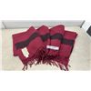 Image 1 : Vintage Hudson's Bay Company 100% Wool Throw Blanket with Fringed Ends, Made in England