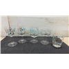 Image 7 : Mid-Century Federal Glass Amoeba Atomic Turquoise and Gold Vintage 1950's Boomerang Barware Set
