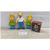 Image 1 : Vintage Simpsons Lot: Two 1990s Bart Banks, Homer Figure, and Christmas Ornament