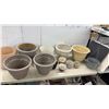 Image 1 : Assorted Ceramic and Plastic Planters and Flowerpots, Various Sizes
