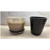 Image 6 : Assorted Ceramic and Plastic Planters and Flowerpots, Various Sizes