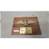 Image 1 : Pierce National Life 1984 Election Contest Award Plaque with Brass Eagle, Alf Laidlaw