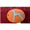 Image 2 : Vintage Cast Metal Great Dane Trailor Emblem 10.6 x 9"