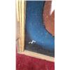 Image 4 : Rolling Stones Tongue Logo Velvet Painting in Wooden Frame Vintage 14 x 23" so Cool