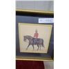 Image 2 : Framed Triple Print of Mounted Police Officers on Horseback 13 x 30"