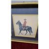 Image 4 : Framed Triple Print of Mounted Police Officers on Horseback 13 x 30"