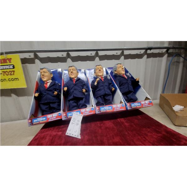 President Bill Clinton Dancin' Machine Animated Figures, 15", Tall Lot of 4
