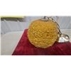 Image 3 : Vintage Amber Spaghetti Glass Globe Hanging Light with Chain