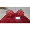 Image 1 : Mid Century Lucite Red Ribbon Light x2