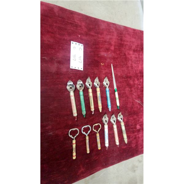 Vintage Advertising Can Openers Bottle Openers, Letter Opener and More