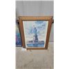Image 2 : Framed Statue of Liberty Watercolor Print and Delta Air Lines New York Poster Biggest 21 x 27"