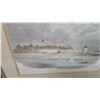 Image 3 : Framed Hand-Colored Engraving of European Mountain Village Landscape 17 x 21"