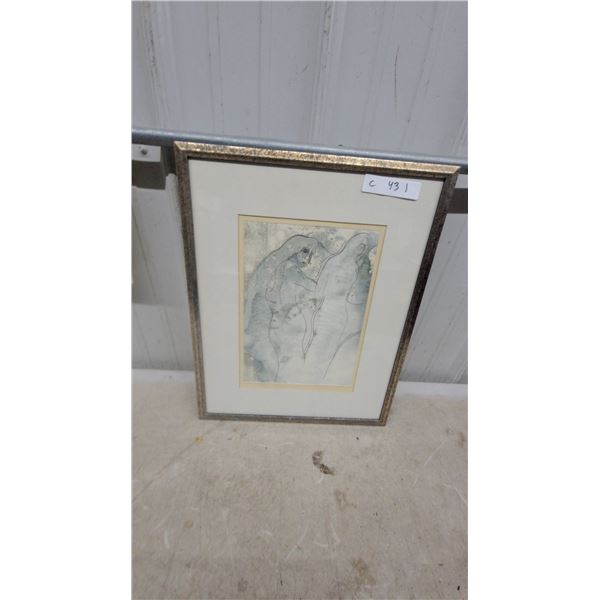 Framed Mixed Media, Signed and Numbered Number 1 of 1 Sharm Ferguson