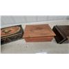 Image 4 : Collection of Decorative Wooden Boxes Jewery Boxes with Brass Hardware And