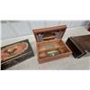 Image 5 : Collection of Decorative Wooden Boxes Jewery Boxes with Brass Hardware And
