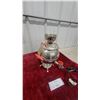 Image 3 : Russian-Style Electric Samovar with Nickel-Plated Finish and Red Accents Rooster Character