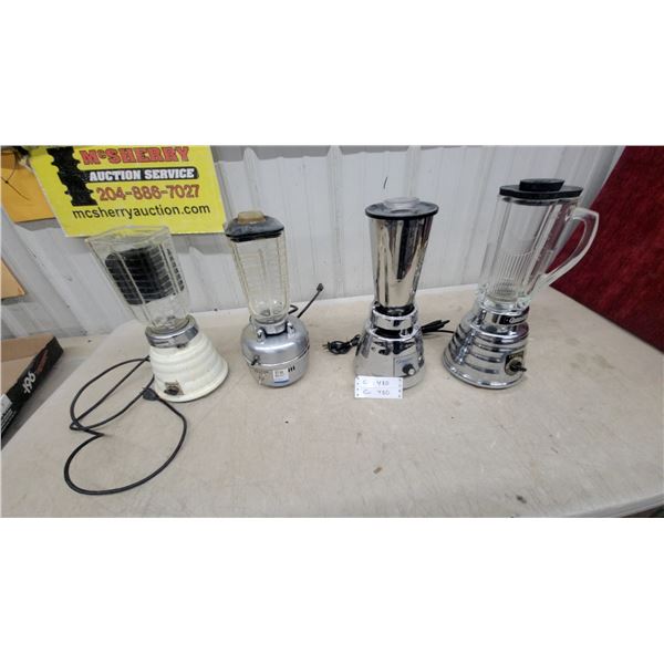Vintage Osterizer and Hamilton Beach Blenders, Lot of Four
