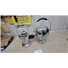 Image 1 : Vintage Chrome Vacuum Coffee Maker with Glass Globe and Matching Coffee Perculator