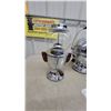 Image 2 : Vintage Chrome Vacuum Coffee Maker with Glass Globe and Matching Coffee Perculator