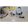 Image 4 : Vintage Chrome Vacuum Coffee Maker with Glass Globe and Matching Coffee Perculator