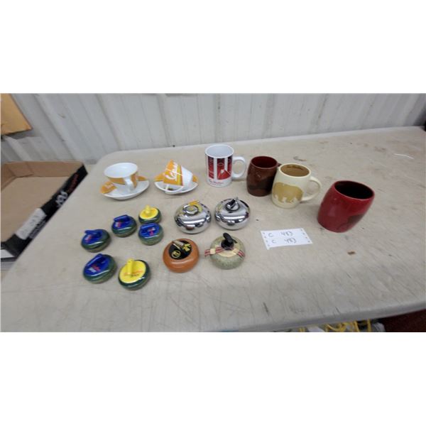 Tim Hortons Brier Miniature Curling Stones, Vespa Espresso Cups and Saucers, and More