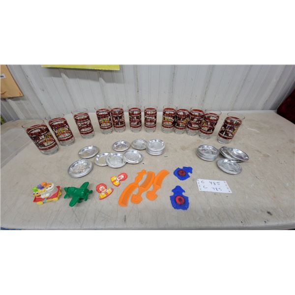 McDonald's Stained Glass Tumblers, Aluminum Ashtrays, Happy Meal Toys, and More