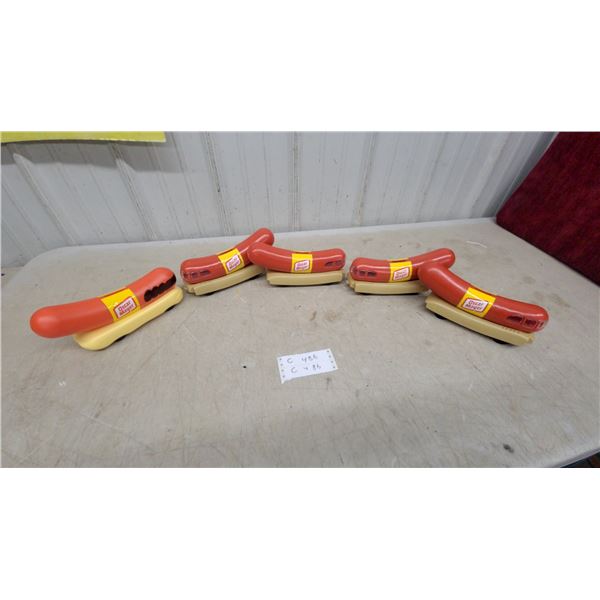 Oscar Mayer Wienermobile Plastic Toy Vehicles, Lot of Five