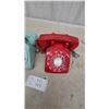 Image 3 : Two Vintage Rotary Dial Telephones, Aqua and Red