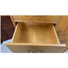 Image 3 : Oak Gentleman's Chest with Cabinet and Brass Drawer Pulls 20 x 39 x 53