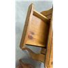 Image 3 : Pair of Pine End Tables with Plank Tops and Cabriole Legs, Round Table 27 x 24, Rectangle Table 27