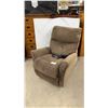 Image 1 : LaZboy Power Lift Recliner Chair with Remote Control, Brown Fabric Upholstery