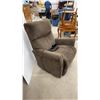 Image 3 : LaZboy Power Lift Recliner Chair with Remote Control, Brown Fabric Upholstery
